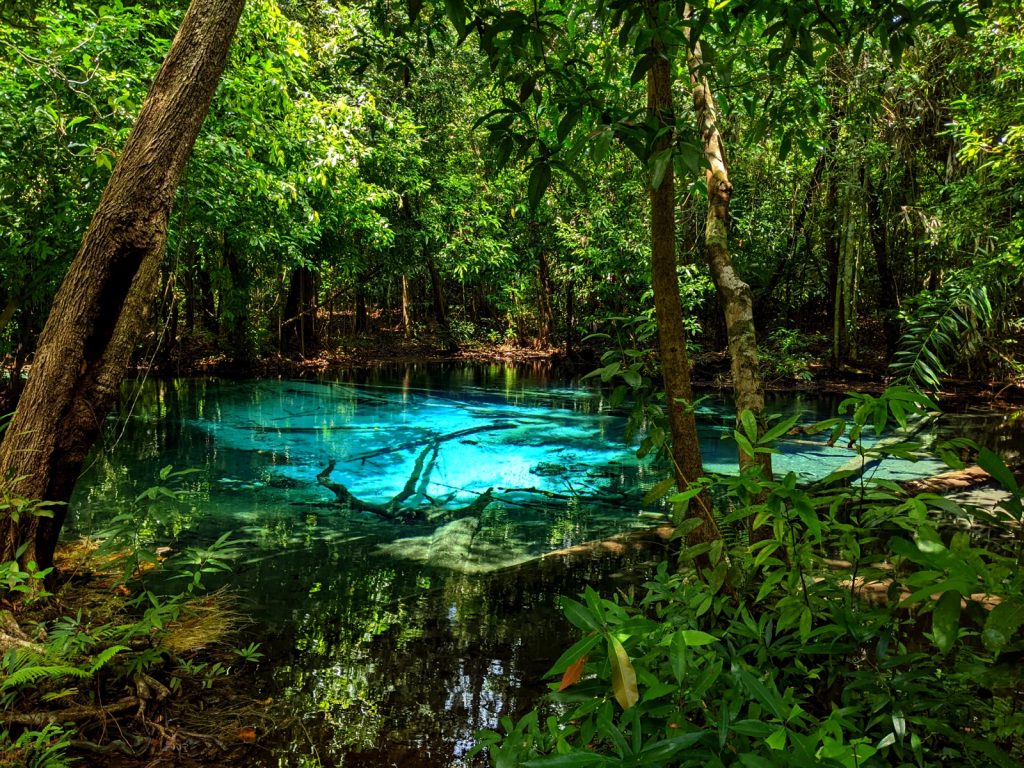甲米翡翠池附近蓝池 Blue Pool Khlong Thom Nuea