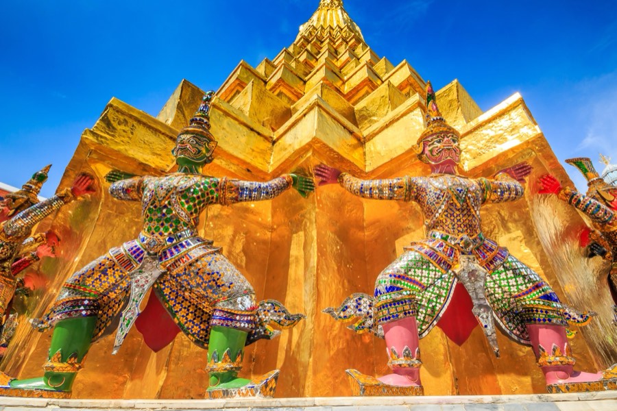 Demon Guardian in Wat Phra Kaew Grand Palace Bangkok