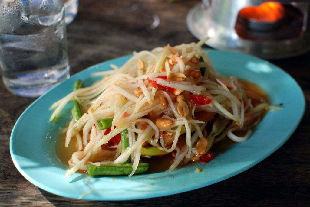 Som Tam Thai 泰式青木瓜沙拉，常见酸甜辣平衡版本