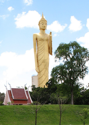 黎逸 Wat Burapha Phiram 大型立佛